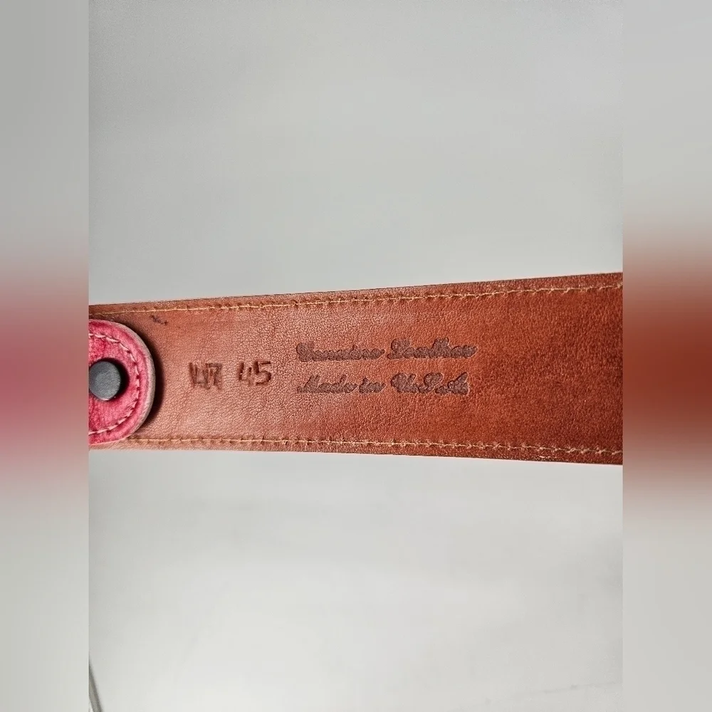 Custom Mexican RED WHITE GREEN Genuine Leather Interchangeable BELT STRAP sz 45
